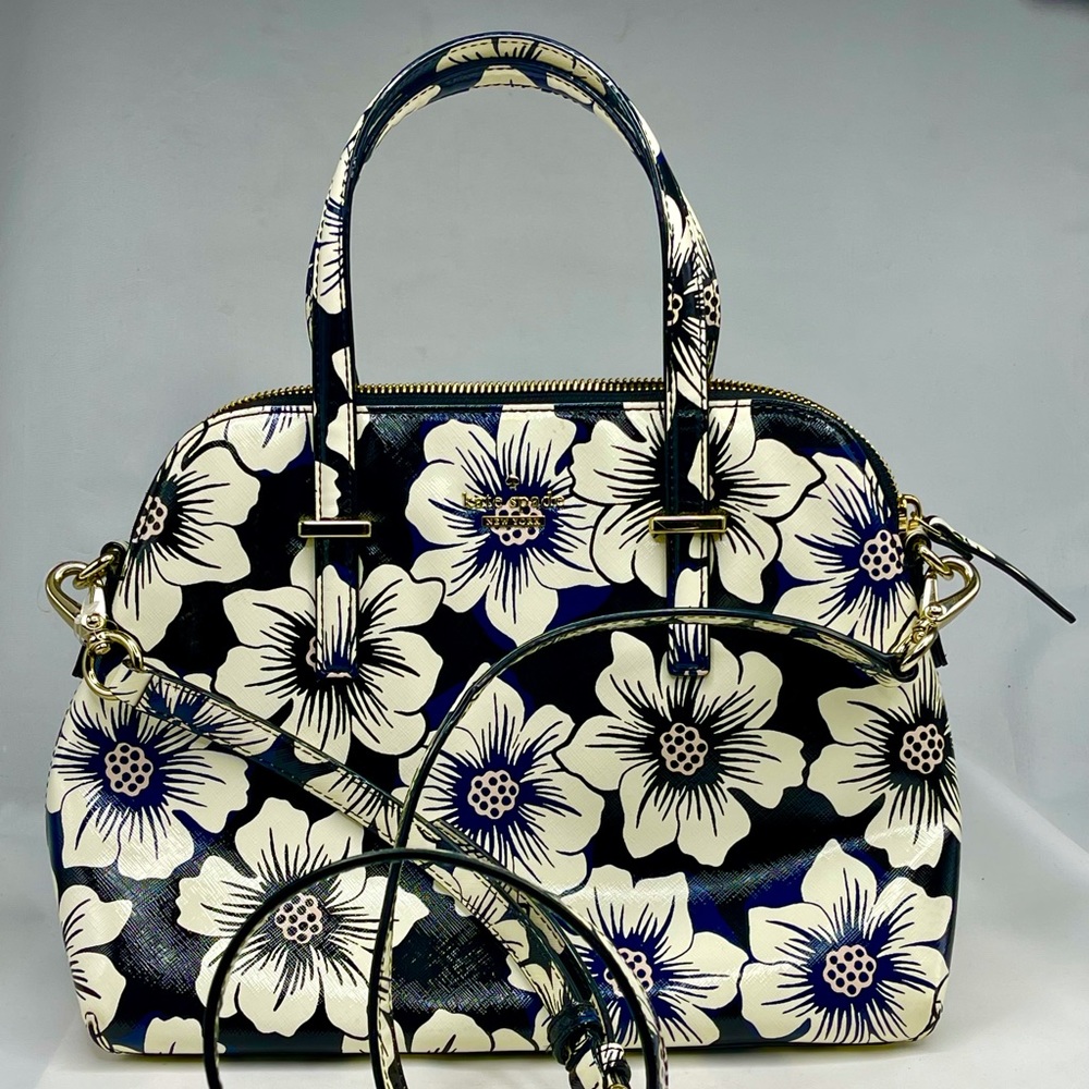 Kate Spade New York Reiley Floral Black White tote
